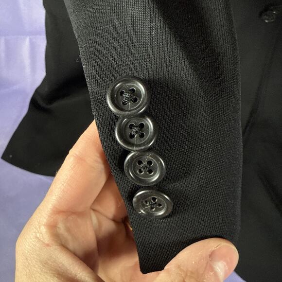 Burberry London Wool Suit Blazer Jacket Black Made in Italy Mens 46 LNG XX - Picture 4 of 12